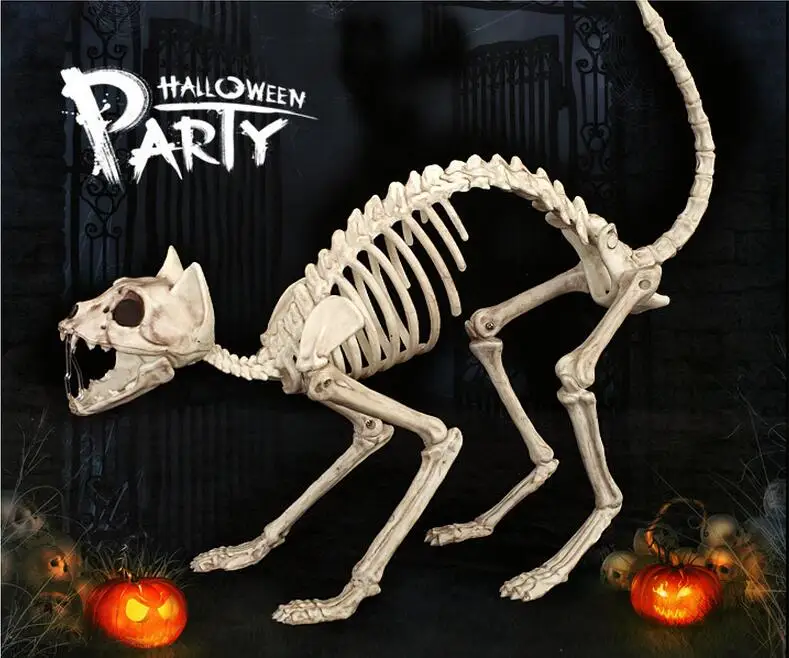 

2019 High quality simulation animal skeleton model Kitty Cat skeleton Bone for Halloween party Bar decoration Kitty Bonez