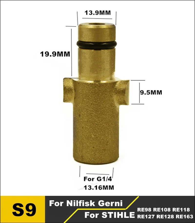 Насадка переходник для STIHLE RE98 RE108 RE118 RE127 RE128 RE163 промывочный пистолет для пенообразователя копья генератора и реактивного копья Connetor