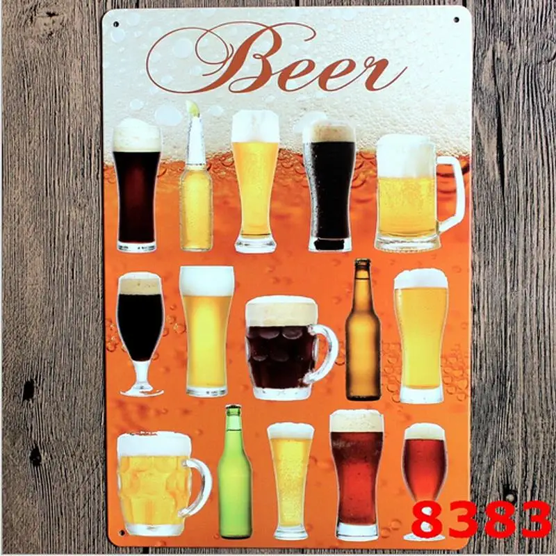 Beers Around the World metal Tin Signs Vintage House Cafe Restaurant