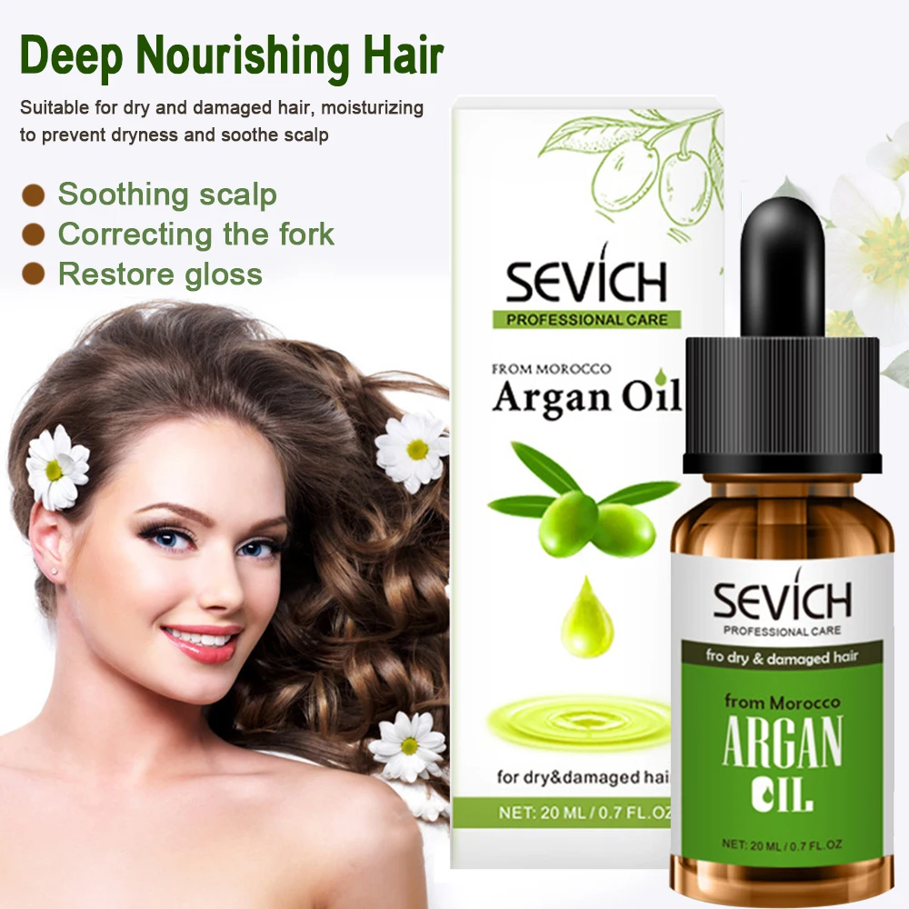 

1 Box 20ML Argan Oil Hair Essential Oil Hair Repair Growing Women/Men Hair Care Prevent Hair Loss Increase Hair Shine TSLM2