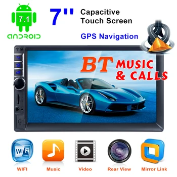 

2 Din Car MP5 Player Android 7.1 System 7-inch Touch Screen Bluetooth Support Car Two-stand MP4/GPS Navigation Integrated Device