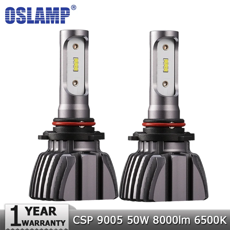 Oslamp 9005 Автомобильный светодиодный головной светильник лампы HB3 50 Вт 8000lm 6500 к авто