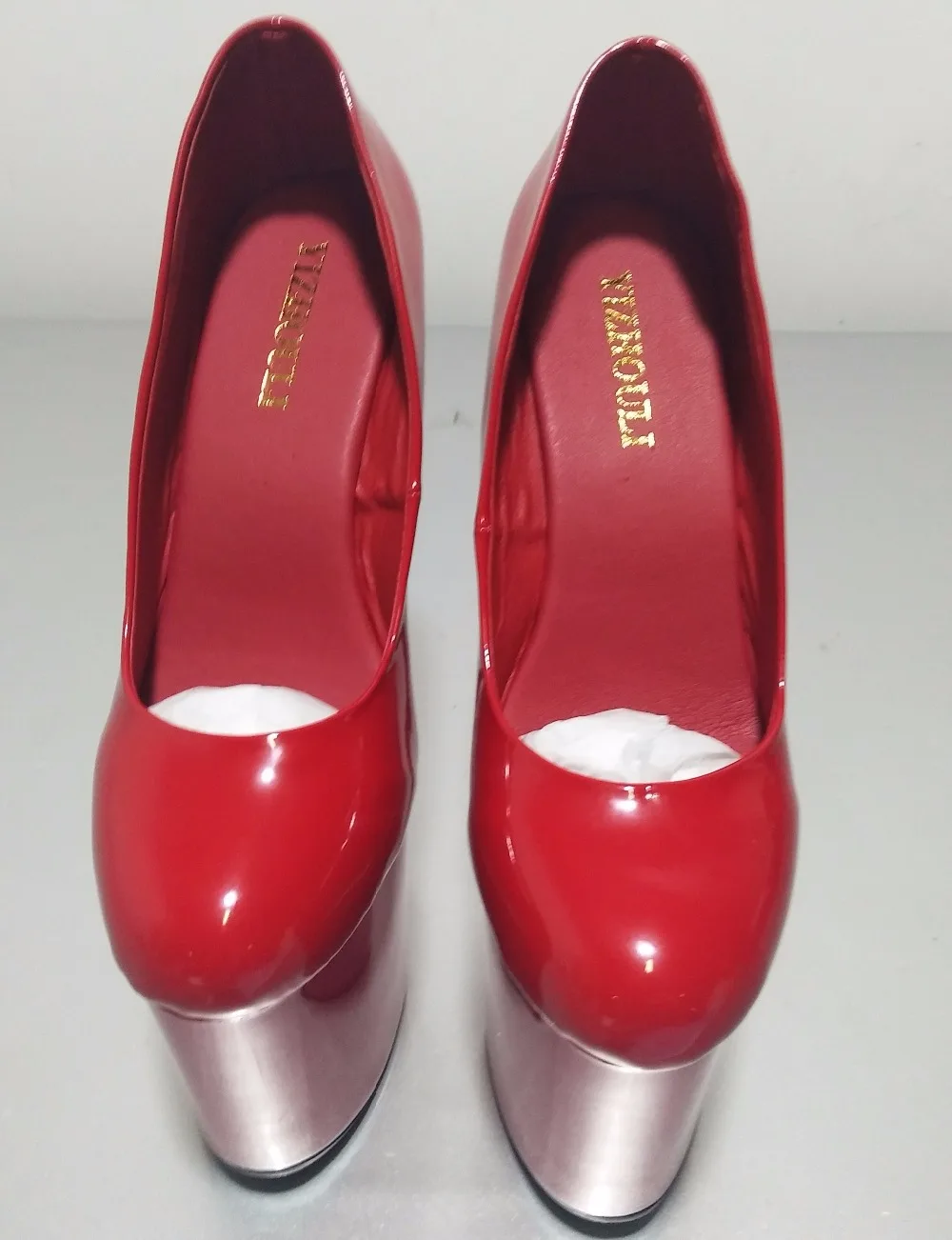 The new style women's shoes, 20cm high and red bride wedding shoes, high waterproof platform and sexy Dance Shoes