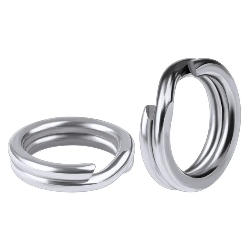 

50/bag Stainless Steel Fishing Hook Hook 3#/ 4#/ 5#/ 6#/ 7#8# Double Ring Splitting Tool Fishing Accessories Flat Ring Connector