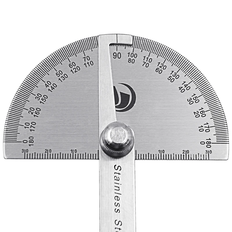 Digital Ruler Stainless Steel Round Head 180 degree Protractor Angle Finder Rotary Measuring Ruler Machinist Tool 2