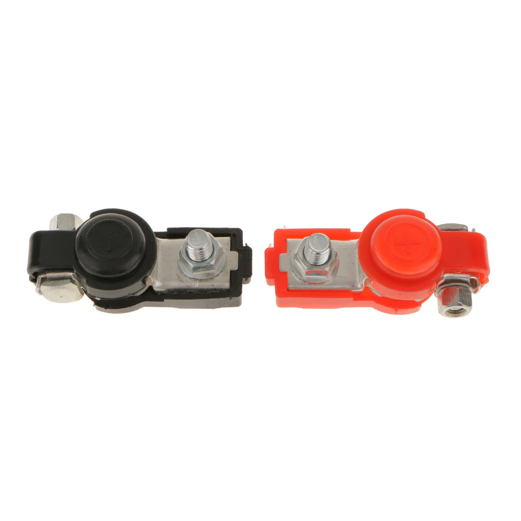 1 Pair Replacement Auto Car Battery Terminal Clamp Clips Black+Red Connector