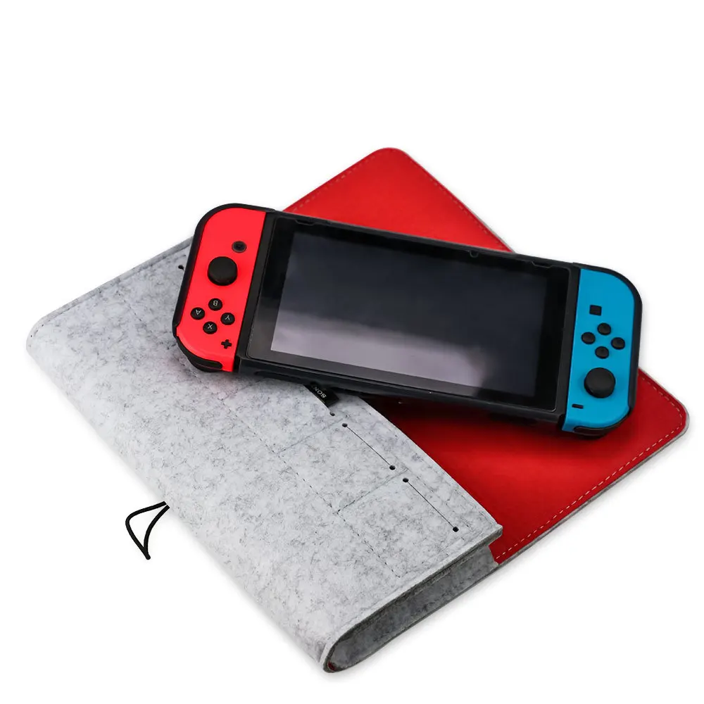 Storage Bag for Nintendos Switch Portable Soft Case Carrying Travel Bag for Nintend NS Switch Protective Game Console Felt Pouch (4)