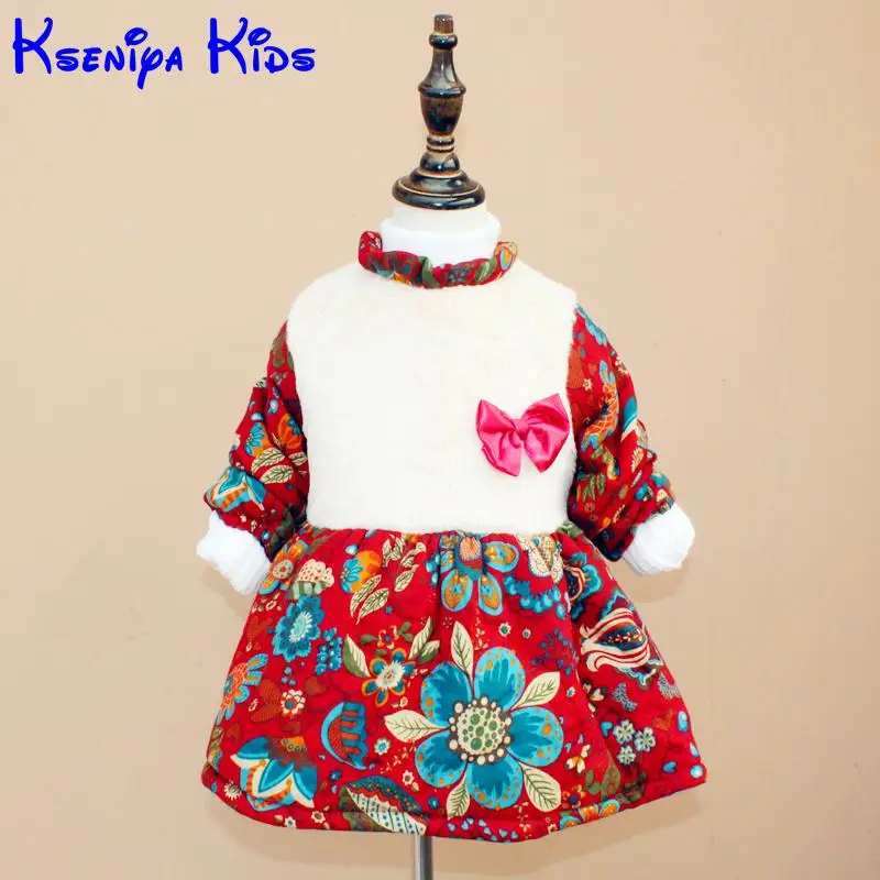 

Olike 2015 new autumn winter dress girl kids lolita autumn girl dress long sleeve girls puff sleeve dress baby dresses party