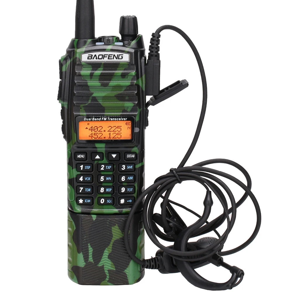 Baofeng UV-82 Plus Tri-power 8 Вт/4 Вт/1 Вт 3800 мАч батарея 2-PTT VHF UHF Двухдиапазонная U.S Army Tactical Ham Радио рация