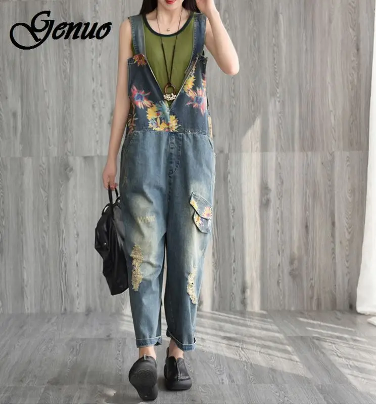 Personality Women's Pencil Jeans Spring rose embroidery fashion sequins Elastic Stretch Trousers | Женская одежда