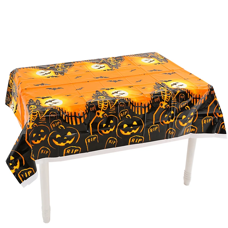 

Omilut Halloween Disposable Tablecloth Halloween Decor Halloween Birthday Party Tableware Set For Kids Pumpkin Halloween Supplie