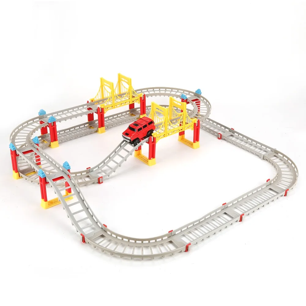 75Pcs/Set Multi-layer Track Assembly Puzzle Toys Colorful Plastic Track Puzzle Early Educational Interactive Toys For Children