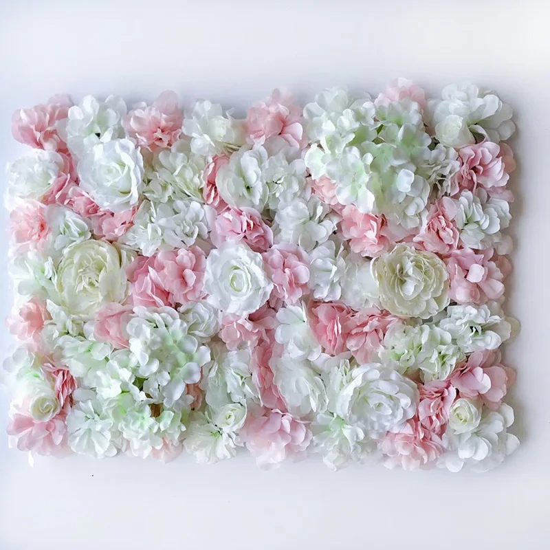 

High quality 40x60cm silk rose artificial flowers mat wedding decoration flower wall romantic for wedding background decoration