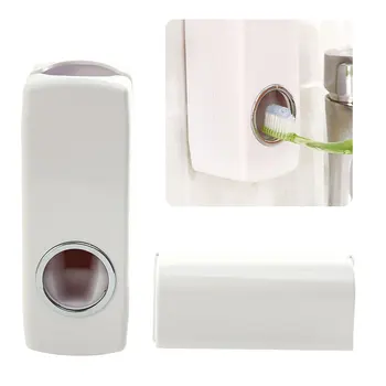 

Creative 1PC New Hands Free Automatic Squeezer Toothpaste Dispenser Squeeze Out Wall Mount Brushing teeth Tool Accessories