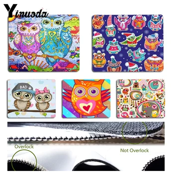 

Yinuoda Non Slip PC Cute owl Customized laptop Gaming mouse pad Size for 180x220x2mm and 250x290x2mm Rubber Mousemats