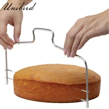 Unibird Регулируемый 2-проводной Слои торт нарезка выпечки резак Нержавеющая сталь торт прибор для ровного разрезания делитель инструмент для украшения торта