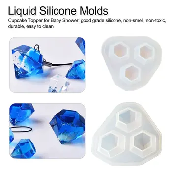 

DIY Crystal Epoxy Diamond Silicone Mold Handmade Soap Form Chocolate Mold Candy Bar Fondant Molds for Cake Decorating