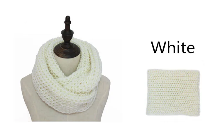 Осенне-зимний вязаный шарф теплый шарф для Дам Нейлоновый шейный платок однотонные шерстяные зажим для шарфа унисекс