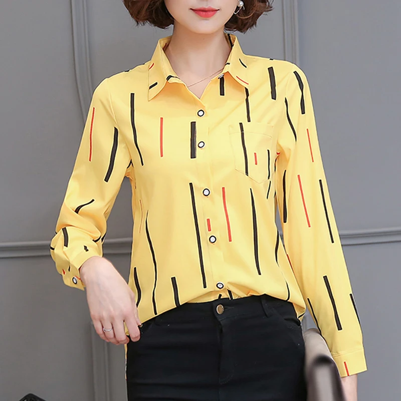 

Women Striped Long Sleeve Blouse Shirt Female Slim Blusas Femme Spring Summer Casual Ladies Office Blouses Tops Sexy Shirts