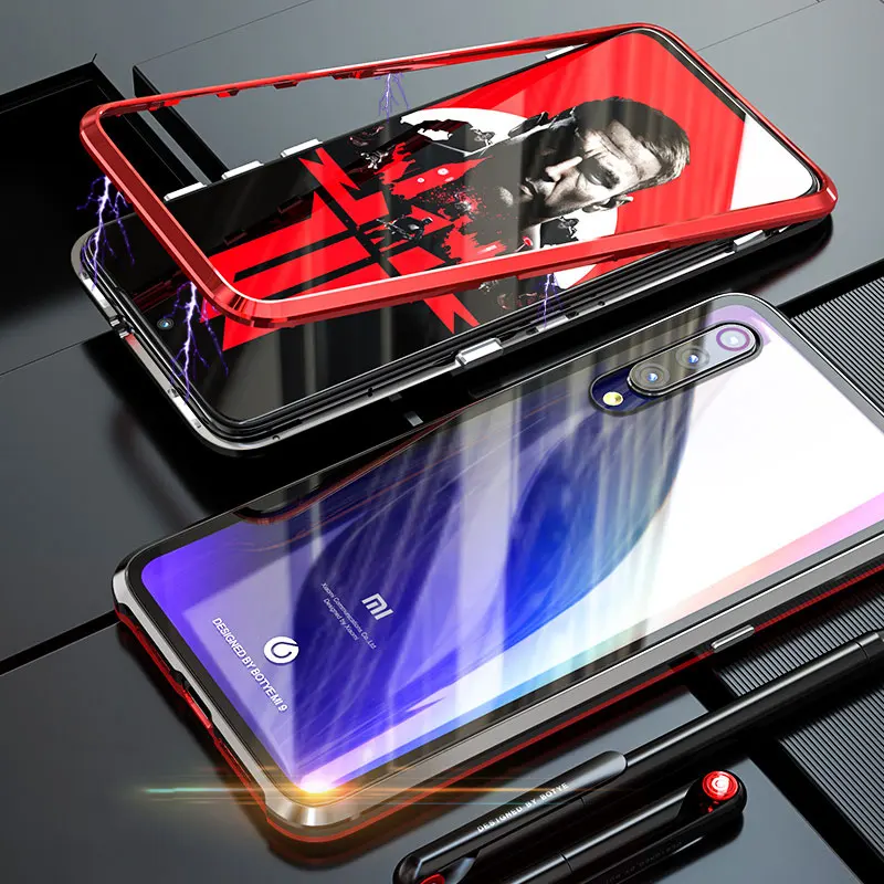 Глобальный Магнитный чехол для Xiaomi Mi9 mi 9 прозрачный задней панели из стекла