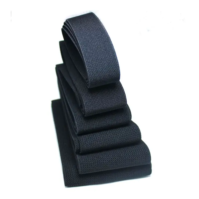 2" BLACK Color TWILL ELASTIC WAISTBAND TAPE craft sewing dress Belt strap 50mm 