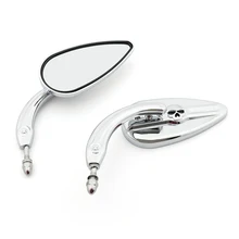 Willie G Skull Teardrop Style Side Custom font b Mirrors b font font b Motorcycle b