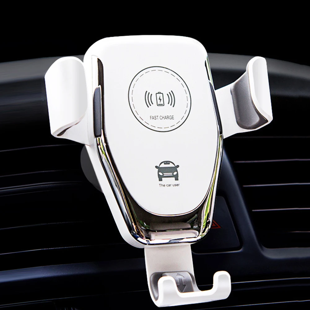 USB Реальная быстрая Qi Беспроводная зарядка зарядное устройство Автомобильный держатель воздуха на выходе для сотового телефона много рук-бесплатный звонок анти-скользкий
