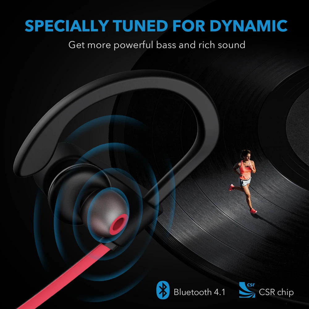 Original Mpow Flame Bluetooth Headphones HiFi Stereo Wireless Earbuds Waterproof Sport Earphones With Mic/Portable Carrying Case