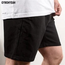 Мужские шорты из хлопка с принтом тренажерные залы Беговые брюки в повседневном стиле спортивные штаны майка для разминки, бодибилдинга до середины икры мужские шорты спортивная одежда
