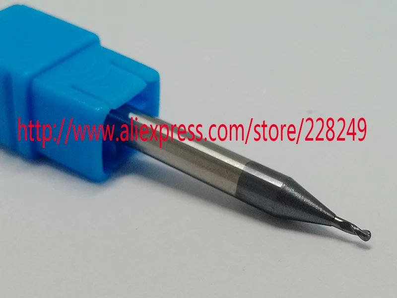 

1pc R0.5*2*D4*50-HRC55 2 Flutes Tungsten solid carbide Coated Ball Nose End Mills CNC milling cutters