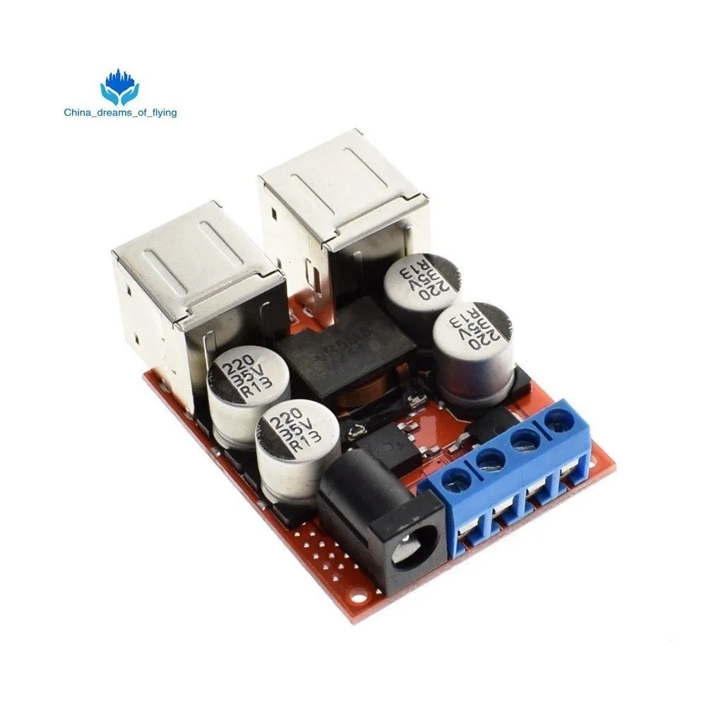 

8V-35V 5V 8A DC-DC Vehicle Charging Board Power Supply Depressurization Module 4 port USB Output mobile Charger