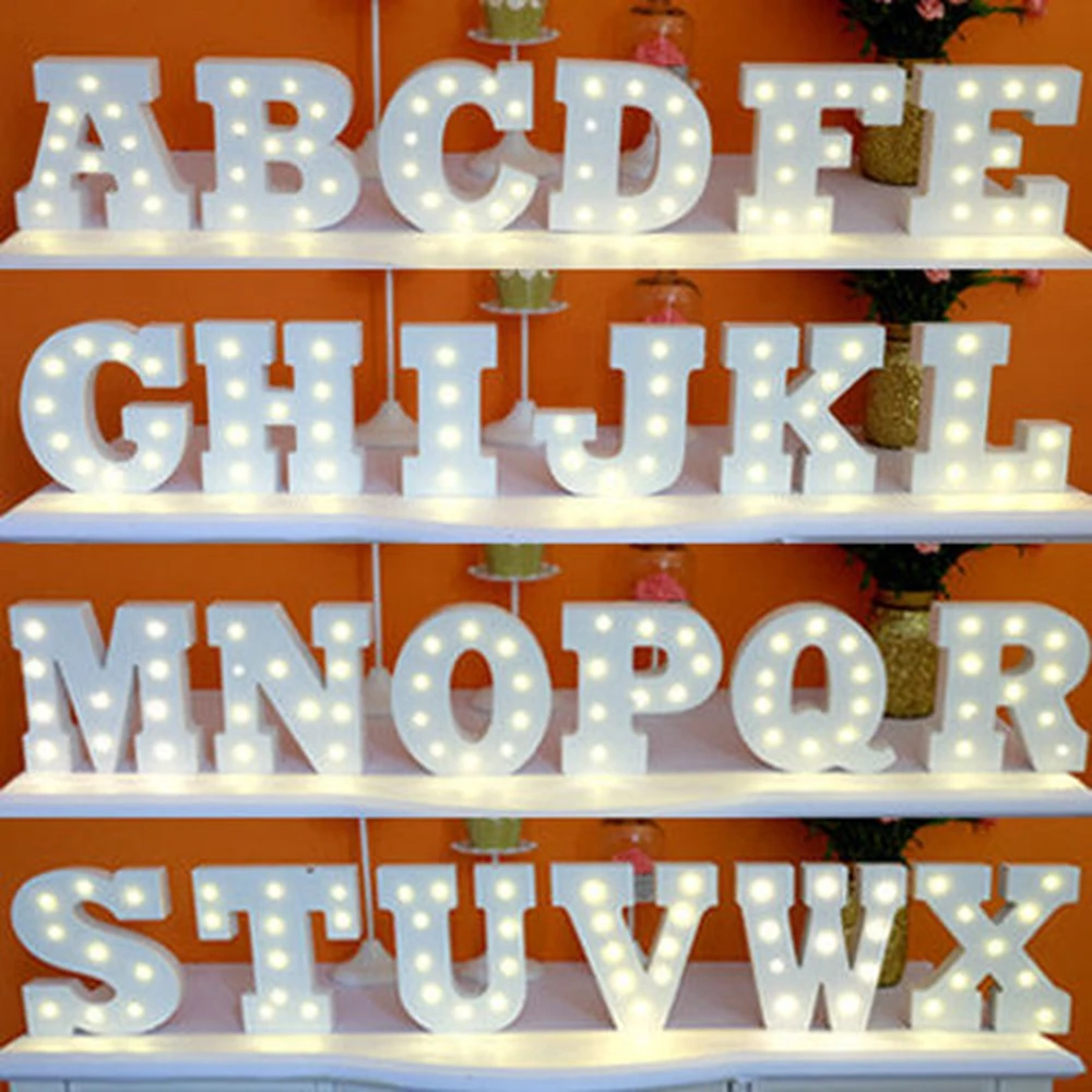 2018 Wooden 26 Letters Led Cold Warm Night Light Letter Lights 2018 Wooden 26 Letters Led Cold Warm Night Light Letter Lights Vintage Alphabet Up Christmas Party Wedding Wall Lamp