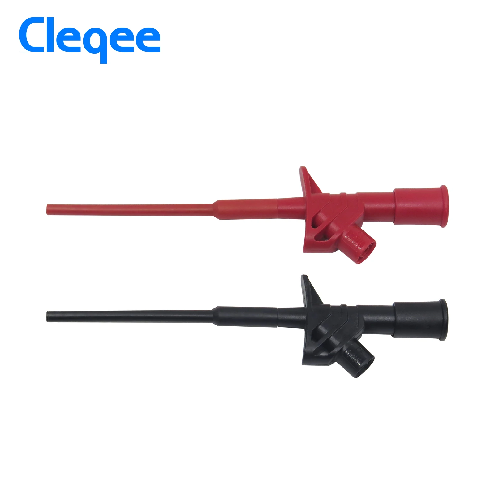 Cleqee P5004 2 шт. Профессиональный изолированный быстрый тест крюк зажим Высокое напряжение гибкий тест ing зонд красный/черный