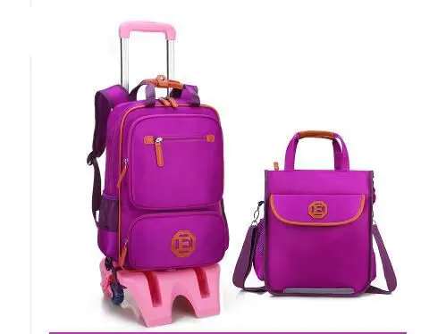 Детский рюкзак на колесиках, детский рюкзак для путешествий, сумка на колесиках, рюкзак на колесиках для школьниц, сумка на колесиках - Цвет: 6 high with handbag