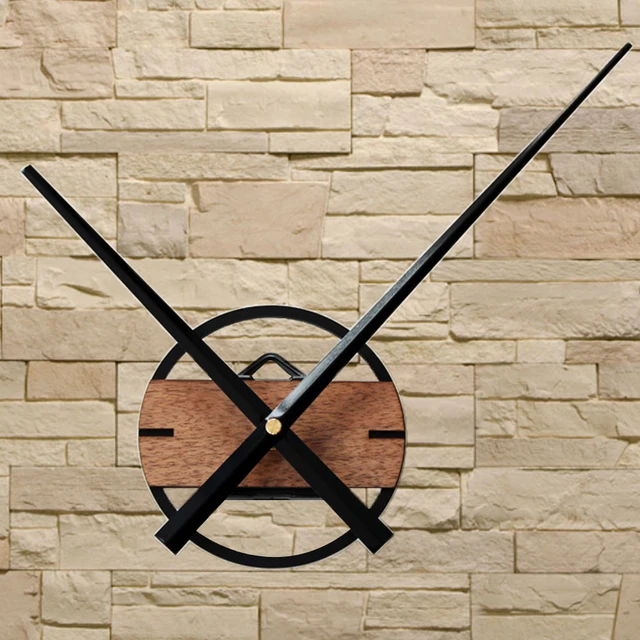 Large Wall Clock Modern Design Big Pointer Classic DIY Clocks Wood Wall Watch Home Decor For Bedroom 3D Stickers Silent 12cm