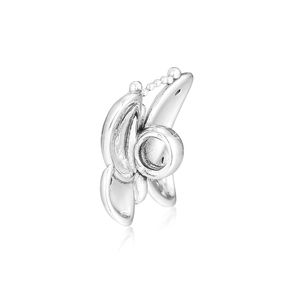 Подходит для бусины Pandora Браслеты декоративные подвески бабочки стерлингового серебра 925 пробы ювелирные изделия с прозрачным CZ