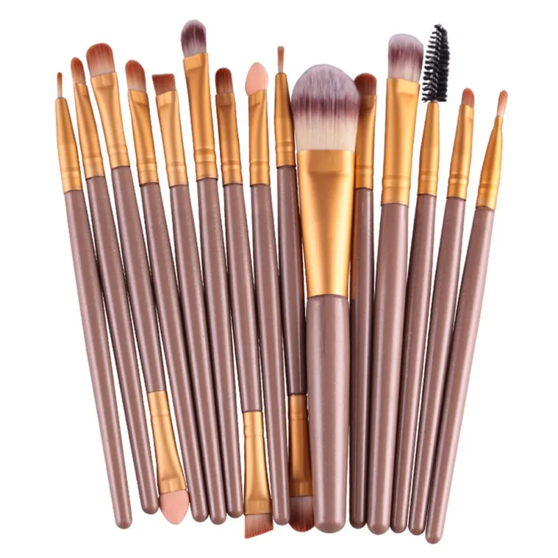 15/6pcs Pro Makeup Set Eyeshadow Eyeliner Lip Powder Foundation Cosmetic Brushes 15/6pcs Pro Makeup Set Eyeshadow Eyeliner Lip Powder Foundation Cosmetic Brushes