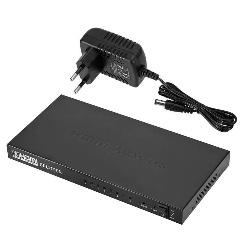 ALLOYSEED 1x8 HD Переходник HDMI разветвитель 1 в 8 из 8 Порты 1x8 HD HDMI Splitter Аудио Видео для 3D 1080P HDMI