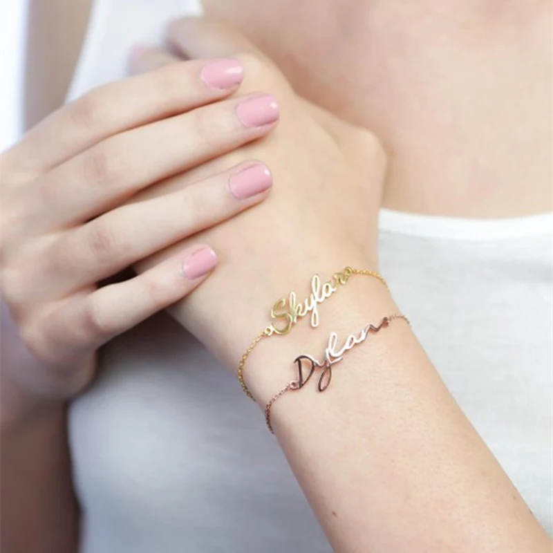 Пользовательские ювелирные изделия персонализированные именной браслет для женщин золото Pulseira Masculina Шарм браслет armbanden voor vrouwen Рождественский подарок
