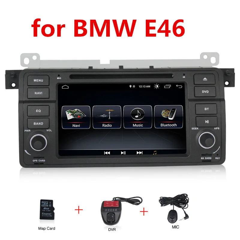 Android 8,1 1024*600 автомобильный dvd мультимедийный плеер радио аудио для BMW E46 M3 с gps навигацией BT SD USB RDS карта Микрофон Canbus - Цвет: CAR DVD DVR