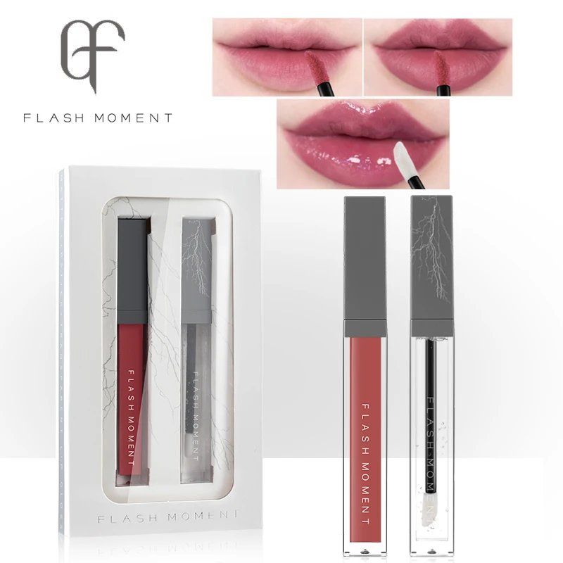 

FlashMoment Matte Lip Gloss Lipsticks Moisturizing Lip Glaze Set Waterproof Long Lasting Lipgloss Makeup Lipstick Cosmetics