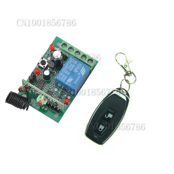 

DC12V Radio Remote Control Switch System1Receiver&1Transmitter Momentary Toggle Latched Adjust with LED Indicator Push Button