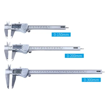 

0-300mm Stainless Steel Vernier Caliper LCD Digital Electronic Carbon Fiber Caliper Gauge Micrometer Measuring Tool with Box