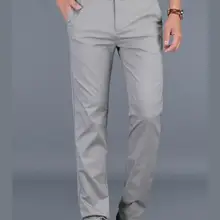 Новые мужские брюки хлопковые прямые свободные повседневные брюки, большой размер хлопок модные мужские брюки для делового костюма