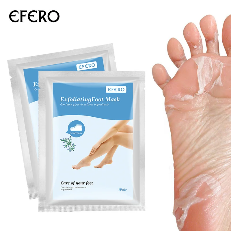 

Efero New Exfoliating Foot Mask Dead Skin Remover Moisturizing Socks Feet Peeling Mask Pedicure Heel Care Foot Scrub Socks