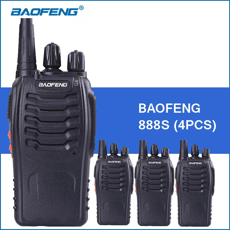 4 шт./лот Baofeng bf 888S портативная рация UHF 400 470MHz 5W 1800mAh BF двухсторонняя