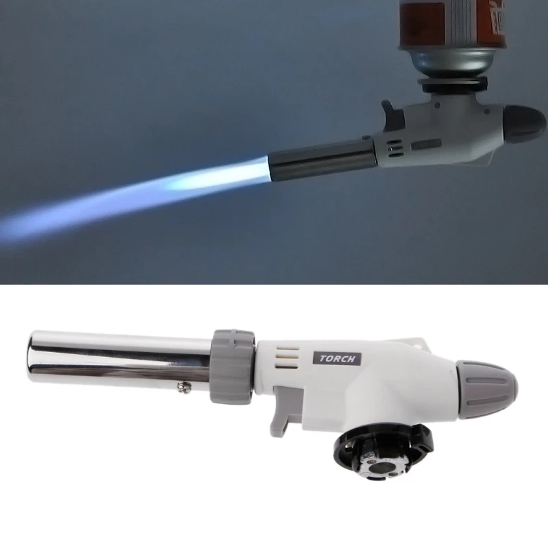 

OOTDTY Metal Flame Gas Torch Blow Torch Cooking AutoIgnition Butane Gas Welding-Burner Heating Welding Gas Burner Flame Lighter