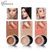 NICEFACE Мерцающая рассыпчатая пудра, пудра для подсвечивания и контурирования, перламутровый бронзатор, пудра, осветитель, инструменты для макияжа
