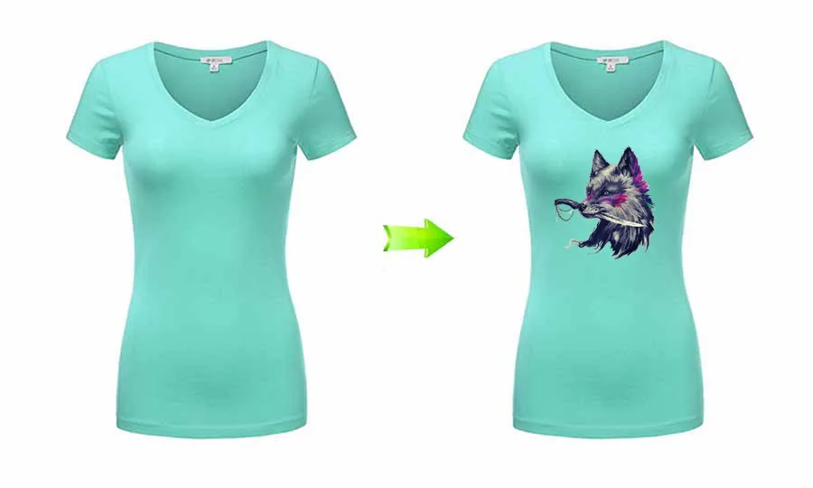 Iron On Patch Cool Fox 2018 New A-Level Washable T-Shirt Diy Decoration Easy Print By Household Irons Parches Ropa Applique 4