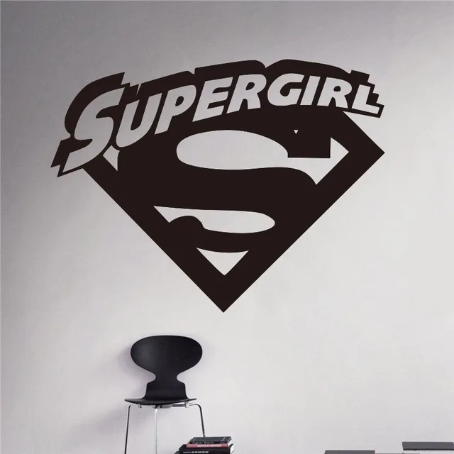 new arrival supergirl logo wall decal cartoons comics superhero wall